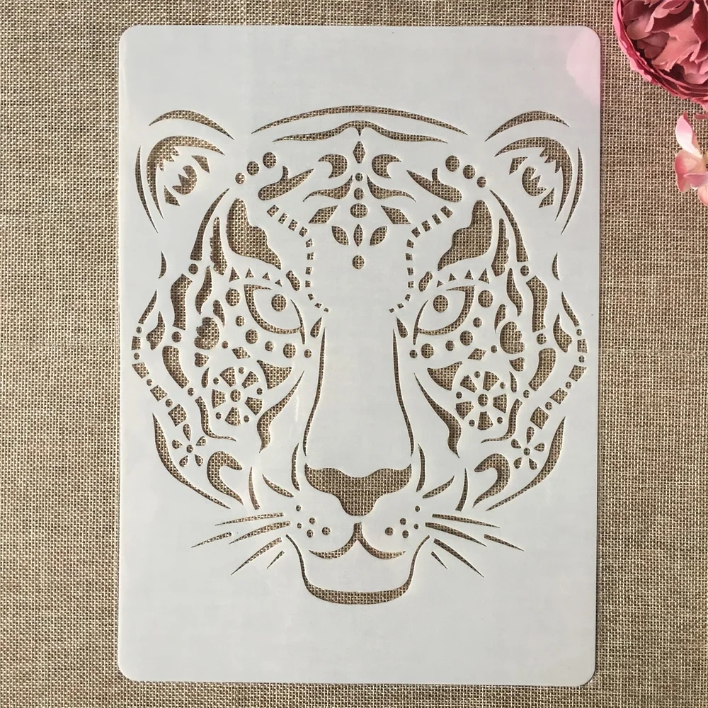 4 шт./компл. A4 29 см тигровые животные сделай сам слойные трафареты картина