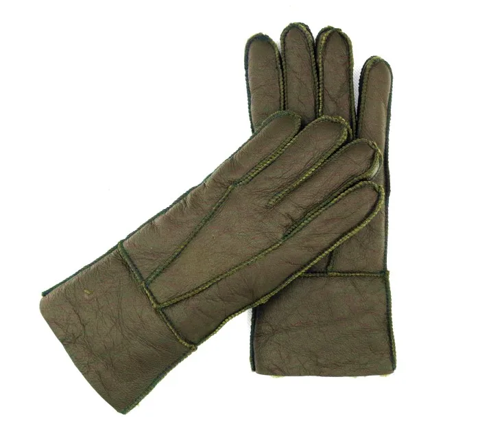 Женские зимние перчатки из натуральной овчины теплые и кашемира с мехом