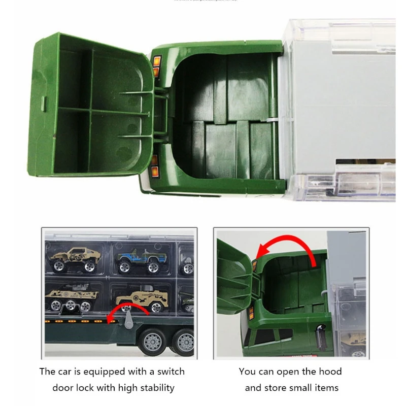 

1 Set Mini Alloy Police Car Engineering Toys Fire Vehicle Model Truck with Ejection Carry Function Kids Children Gifts