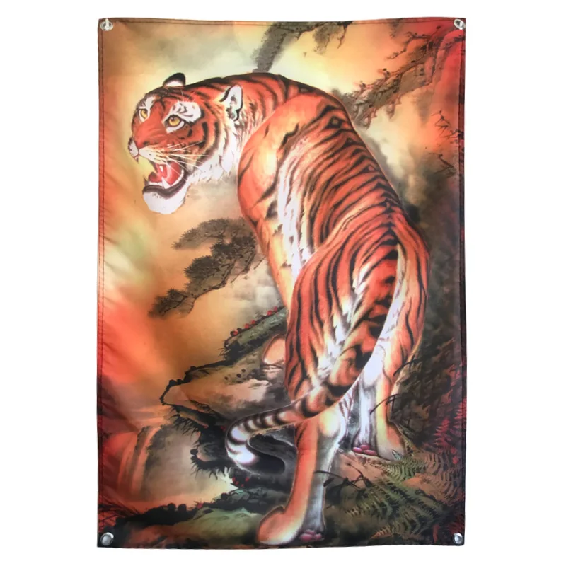 

Retro Ukiyo-e Prajna Tattoo Poster Skull Banner Flag Tapestry Wall Hanging Canvas Painting Wall Stickers Barber Shop Home Decor