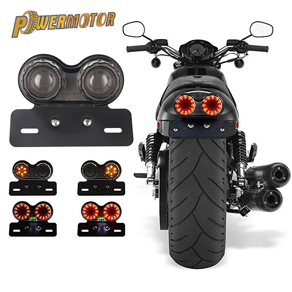 Универсальный мотоциклетный сигнальный светильник s двойные задние фонари 12 В