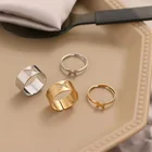 EN 2 набор парных регулируемых колец с бабочками для женщин и мужчин, металлические кольца золотого и серебряного цвета, унисекс, модные украшения