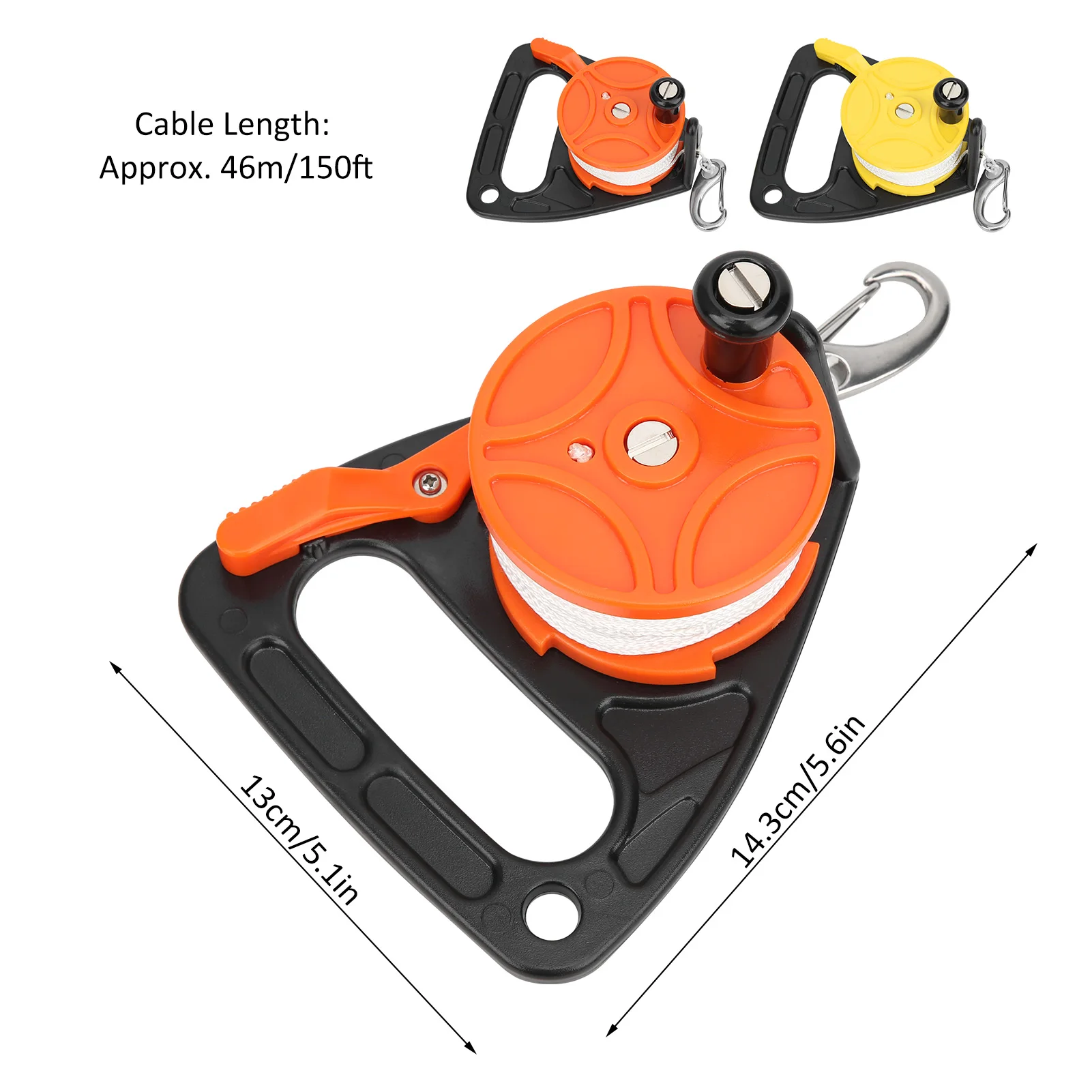 Леска для дайвинга 150 футов оборудование с ручкой карточное положение