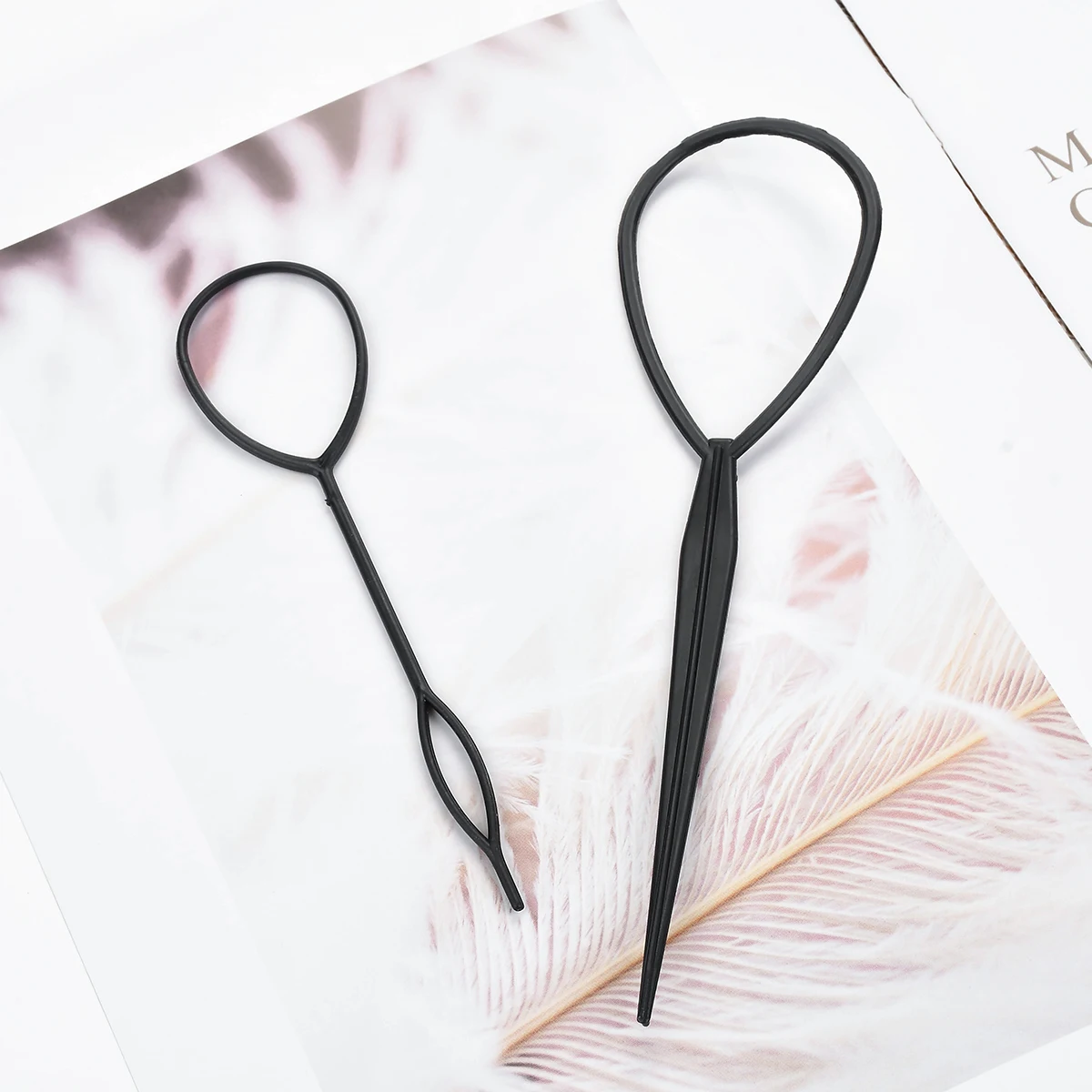 2 шт./лот набор инструментов для укладки волос пластиковый конский хвост мягкая