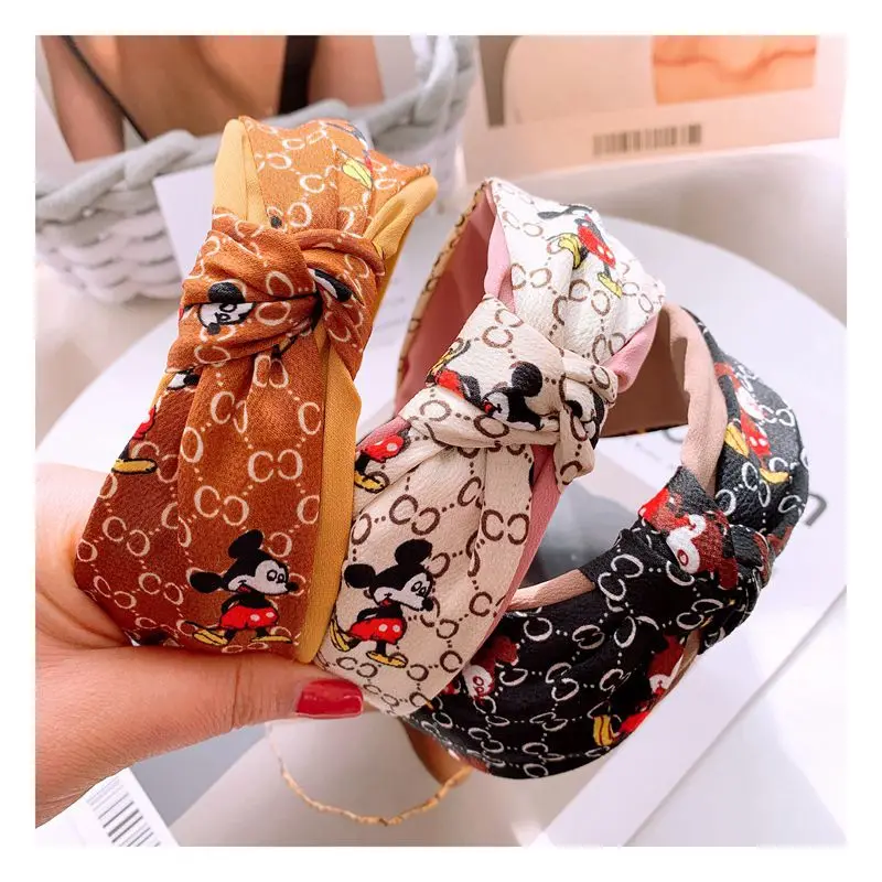 Navidad милые уши Микки Минни Маус повязка на голову рога Косплей олень аксессуары