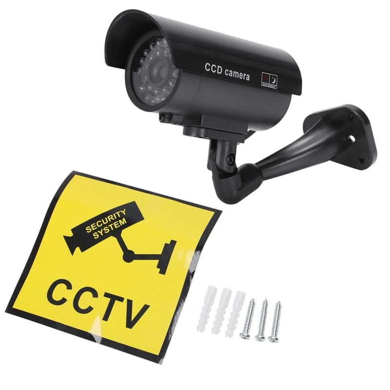 

Pretending Counterfeit CCTV Camera Cam Imitation Red LED Waterproof Indoor / Outdoor Home Security