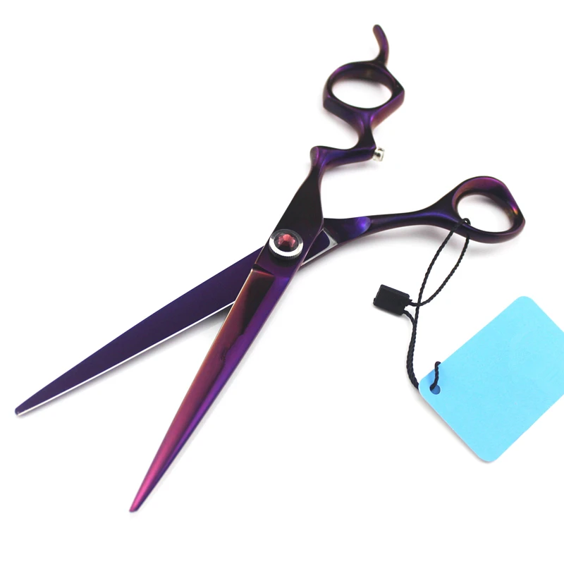 Профессиональные 7 дюймов Японские Стальные фиолетовые ножницы для стрижки