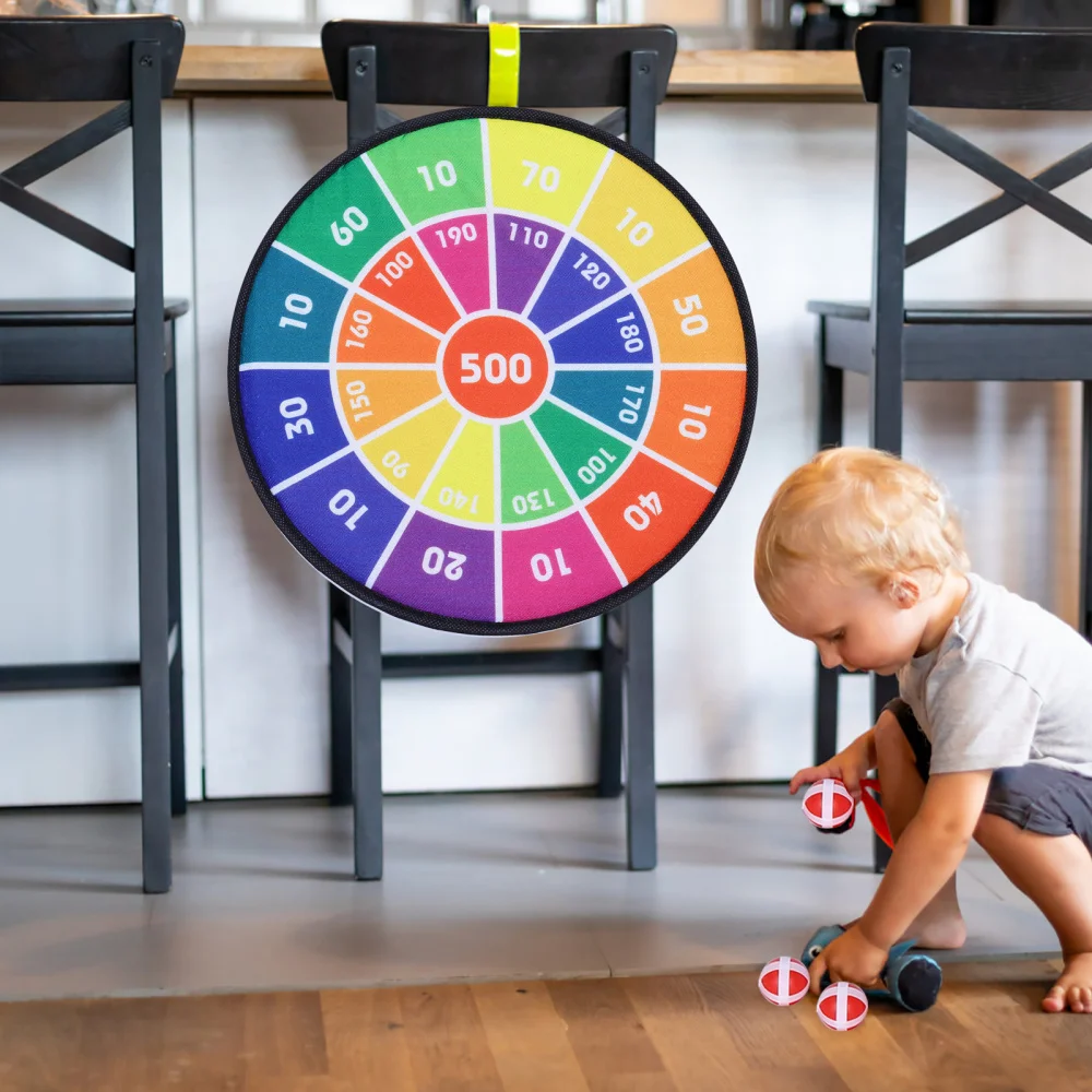 

4 Sets Throwing Children Sticky Target Balls Dart Board Interactive