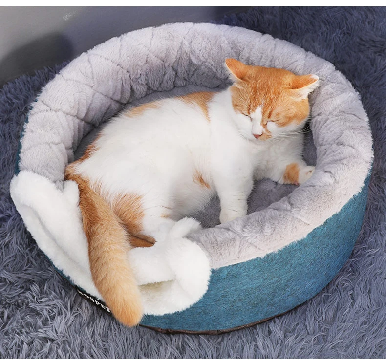 

Winter Warm Dog House Small Dogs Cats Nest Sleeping Pet Soft Plush Kennel Puppy Cushion Pet Dog Bed Pet Mat Supplies