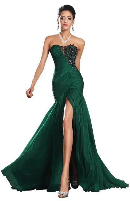Бесплатная доставка Vestidos De Feista 2019 милая шифона Русалка длинное платье на