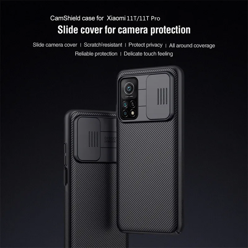 

For Xiaomi Mi 11T Mi11T Pro Case NILLKIN CamShield Pro Classic Slide Lens Back Cover For Xiaomi 11T Pro Protection Camera Shell