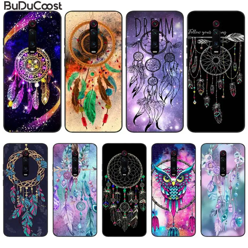 Перо в стиле Ловец снов Мягкий чехол для мобильного телефона Xiaomi Redmi note 8 pro note9