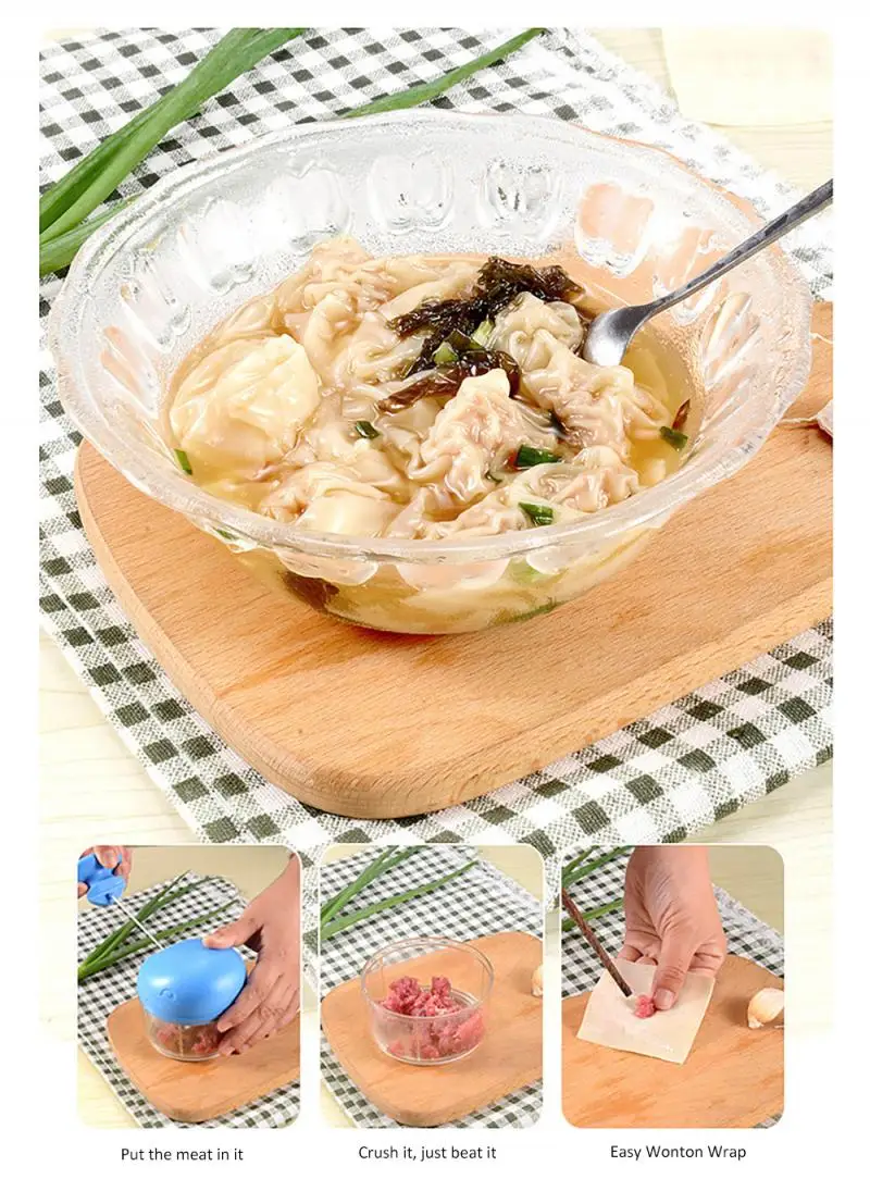 Высококачественный ручной измельчитель Ручная Веревка мясорубка для салатов