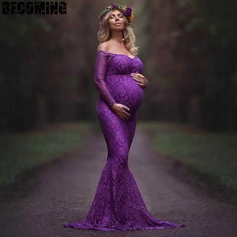 Кружевное платье для беременных фотосъемки фотосъемка длинное кружевное