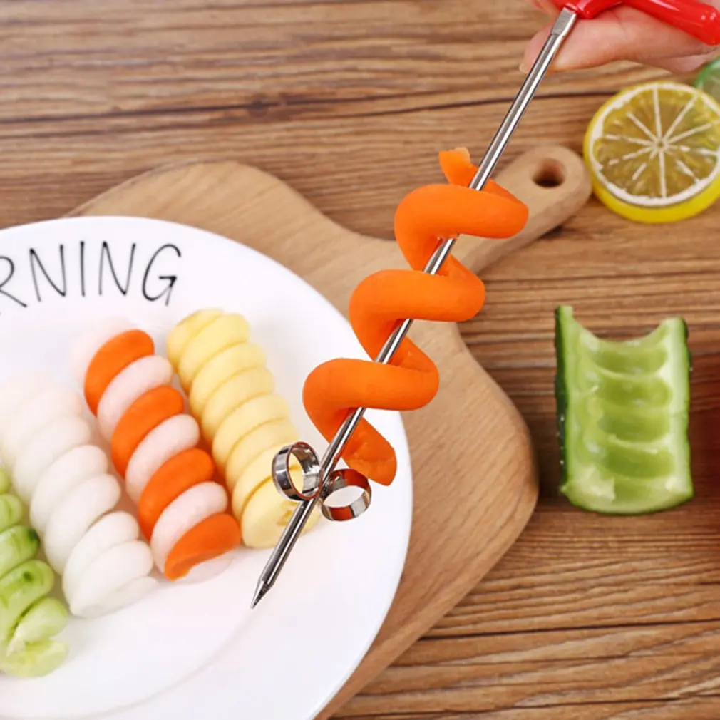 Слайсер A2590 из нержавеющей стали для картофеля спиральный ручной измельчитель