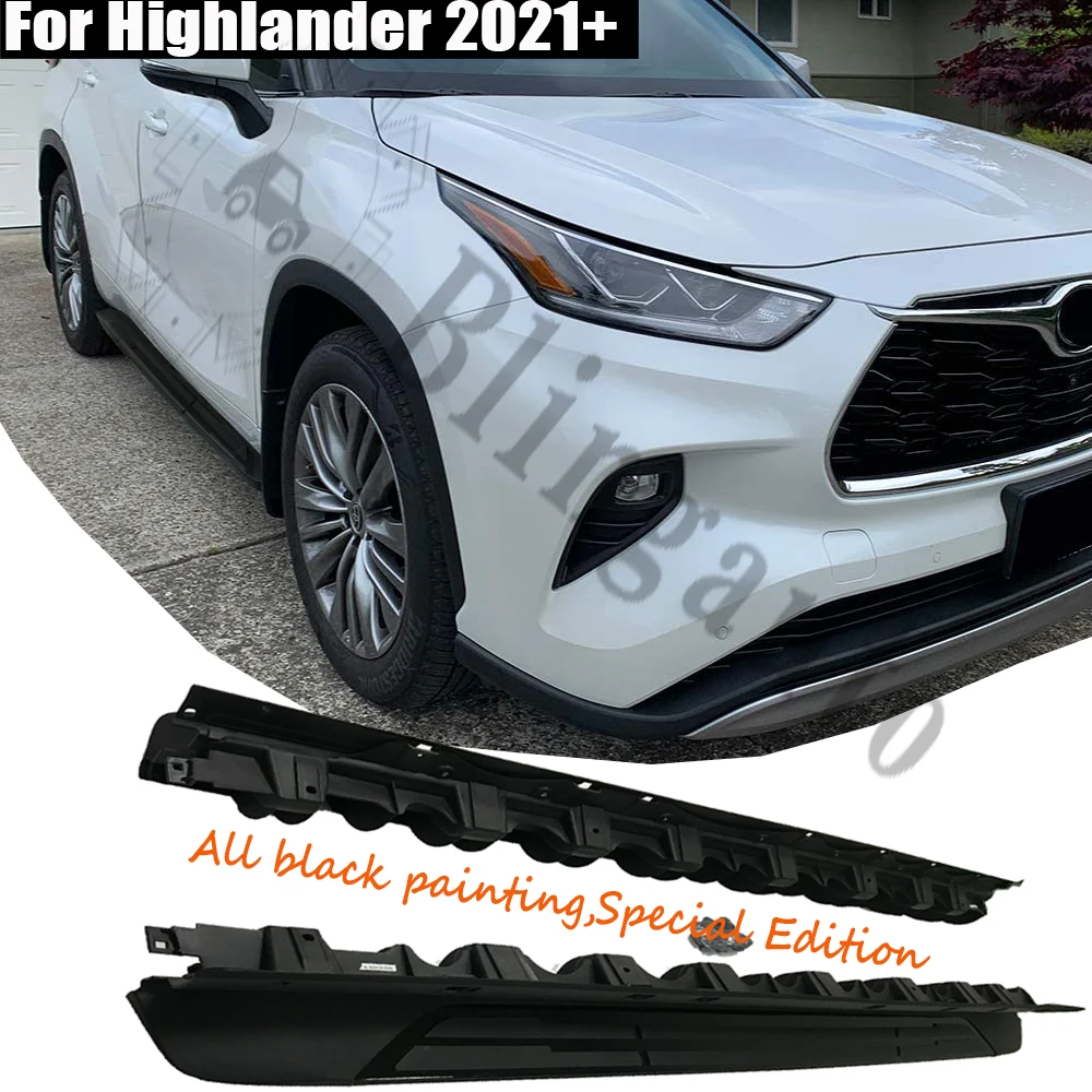 

Running Board Fits For -Toyota Highlander 2020 2021 2Pcs Black Side Steps Nerf Bar Car Pedal Side Stairs Side bar