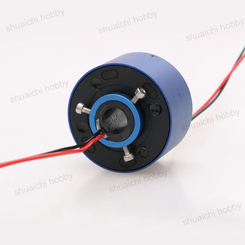 

1PC Hole Dia. 12.7mm Hollow Shaft Slip Ring 2CH 10A Dia. 54mm Through Hole Bore Slipring Electric Conductive Rotary Connector