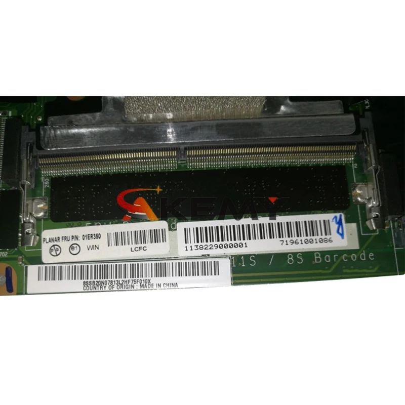 

Akemy Laptop motherboard for Lenovo Thinkpad T470S original mainboard 4GB-RAM I5-7200U