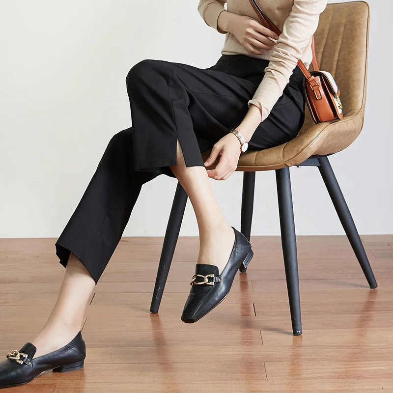 

straight pants women's loose leg casual pants 2021 spring new women's black pants