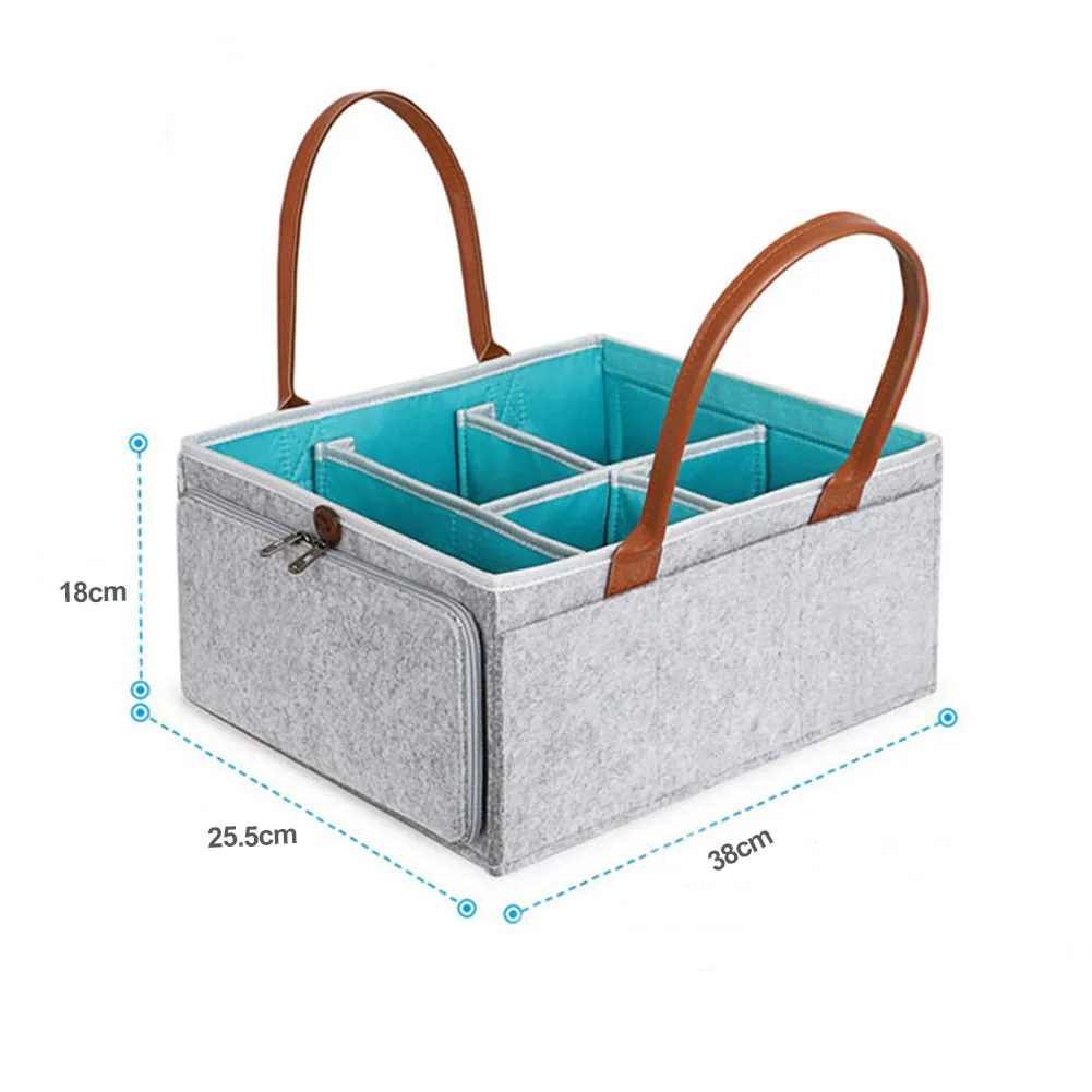 

Large Capacity Diaper Storage Bag Foldable Practical Detachable Cleaning Multipurpose Felt Eco Friendly Handheld Travel And Home