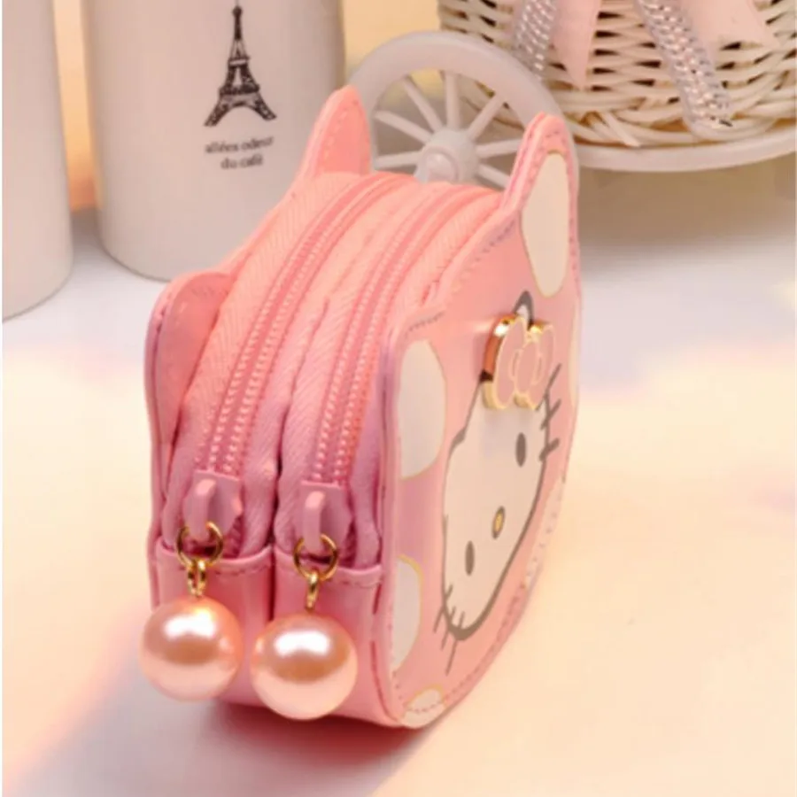 Лидер продаж новый маленький кошелек на молнии с принтом мультяшного аниме кошки