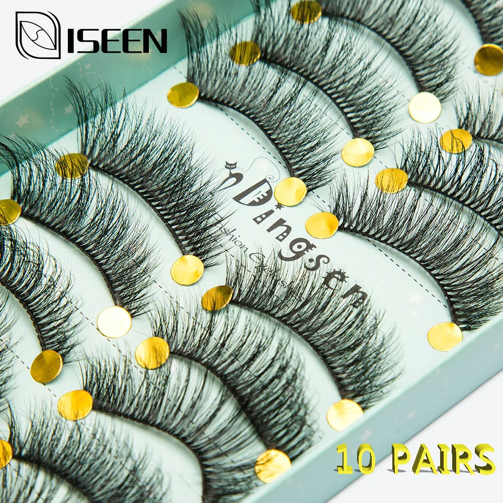 10 пар ресниц натуральные длинные 3D Искусственные норковые ресницы толстые