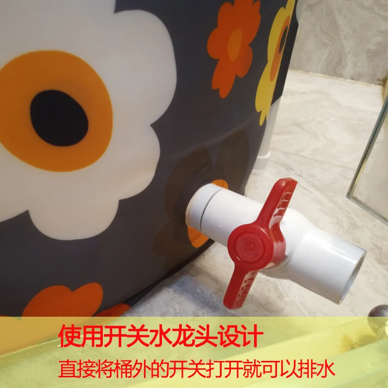 

Household Bath Barrel Plastic Body Removable Bath Barrel Family Bath Adult Folding Bath Barrel