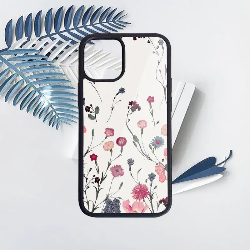 

Purple Watercolor flower Dandelion Lotus Lavender Phone Case for iPhone 11 12 pro XS MAX 8 7 6 6S Plus X 5S SE 2020 XR Hard PC