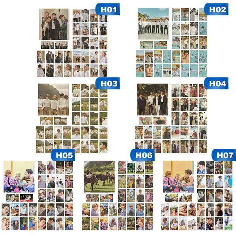 30 шт./компл. KPOP EXO Гавайский фотоальбом альбом самодельная бумага ЛОМО карта фото
