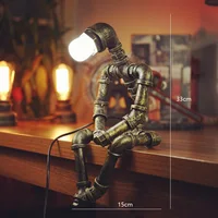 Винтажная настольная лампа-робот #4