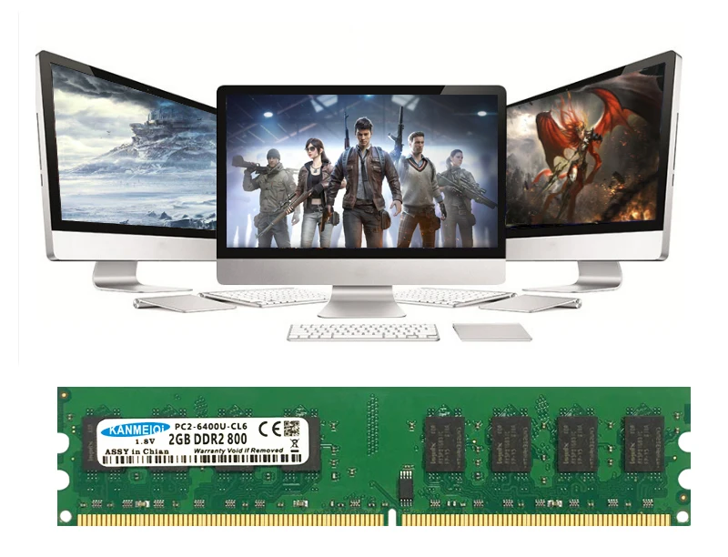 KANMEIQi DDR2 2 Гб 667 МГц 800 МГц 4(2 шт* 2 Гб) Оперативная память для настольных ПК PC2 DIMM 240pin для AMD Intel совместимый