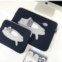 ins cartoon cat laptop tablet case liner bag for korean fashion ipad pro 9 7 10 5 11 13 inch computer case cover briefcase pouch