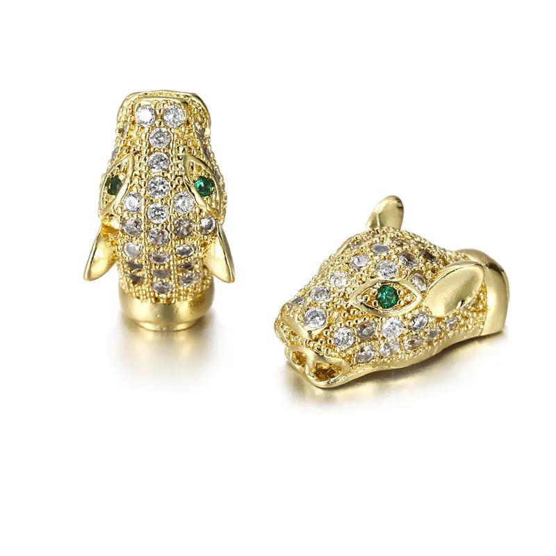 Лидер продаж креативный Браслет сделай сам с головой леопарда из фианита