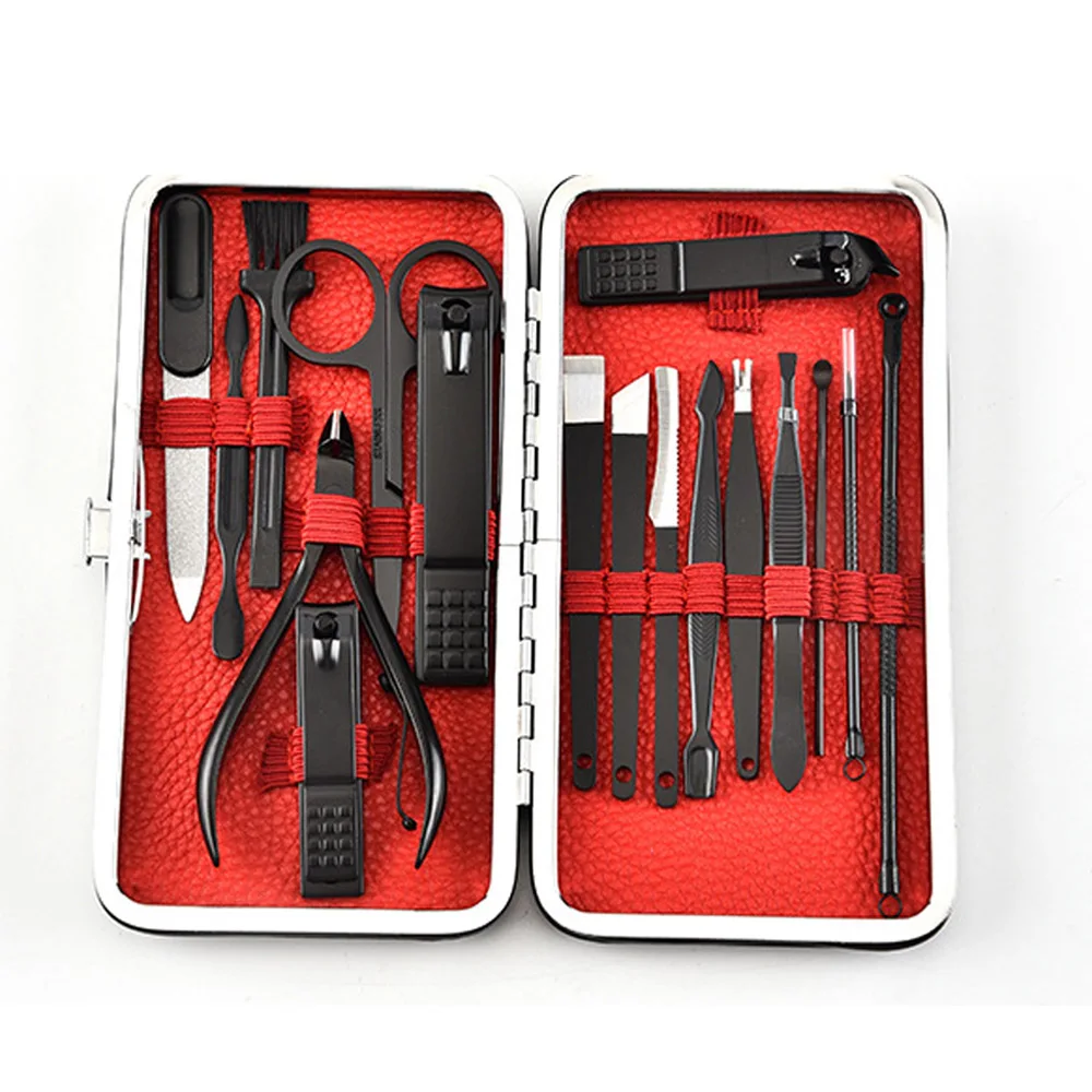 Нож маникюрный из нержавеющей стали для ногтей набор маникюра ножницы и рук 17 шт.