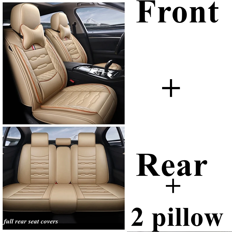 Переднее и заднее сиденье для Toyota Corolla Yaris Pruis Hilux FJ Cruiser LC Prado Vios Auris Matrix Venza Zelas автомобильные аксессуары - Название цвета: beige luxury