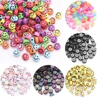 100 pcspackage diy smile bead bead parts yellow white black beads materials letters