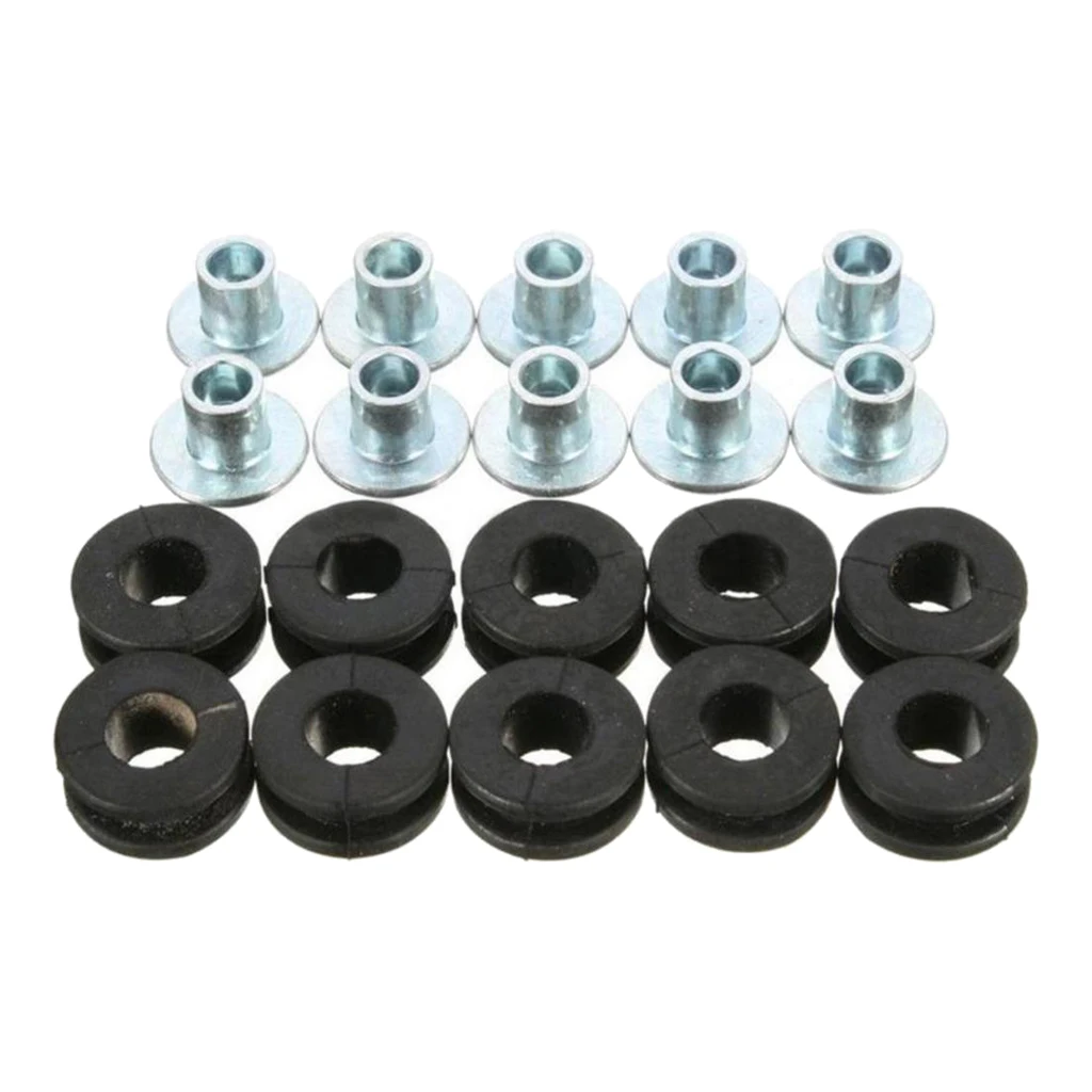 

10x Motorcycle Rubber Grommets Pressure Relief Cushion Kit for Fairings