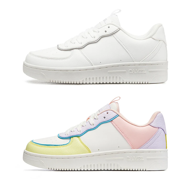 CAMEL Skateboarding Shoes Women's Sneakers Fall New Non-slip Wear-resisting Breathable Sports Casual Shoes Hit Color Flat Shoes