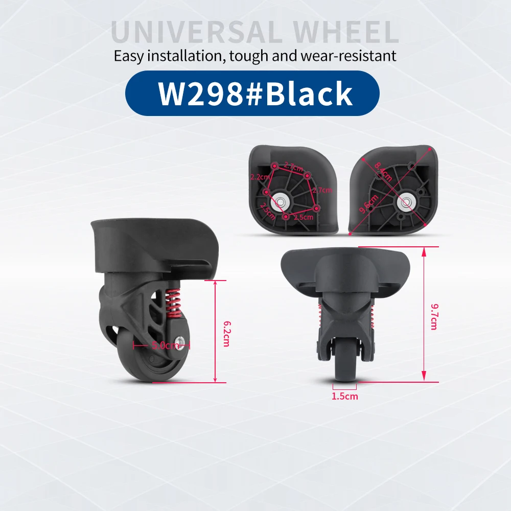 TANGYIPIN W298 Trolley suitcase wheel with screws password luggage repair pulley universal parts practical durable silent wheels
