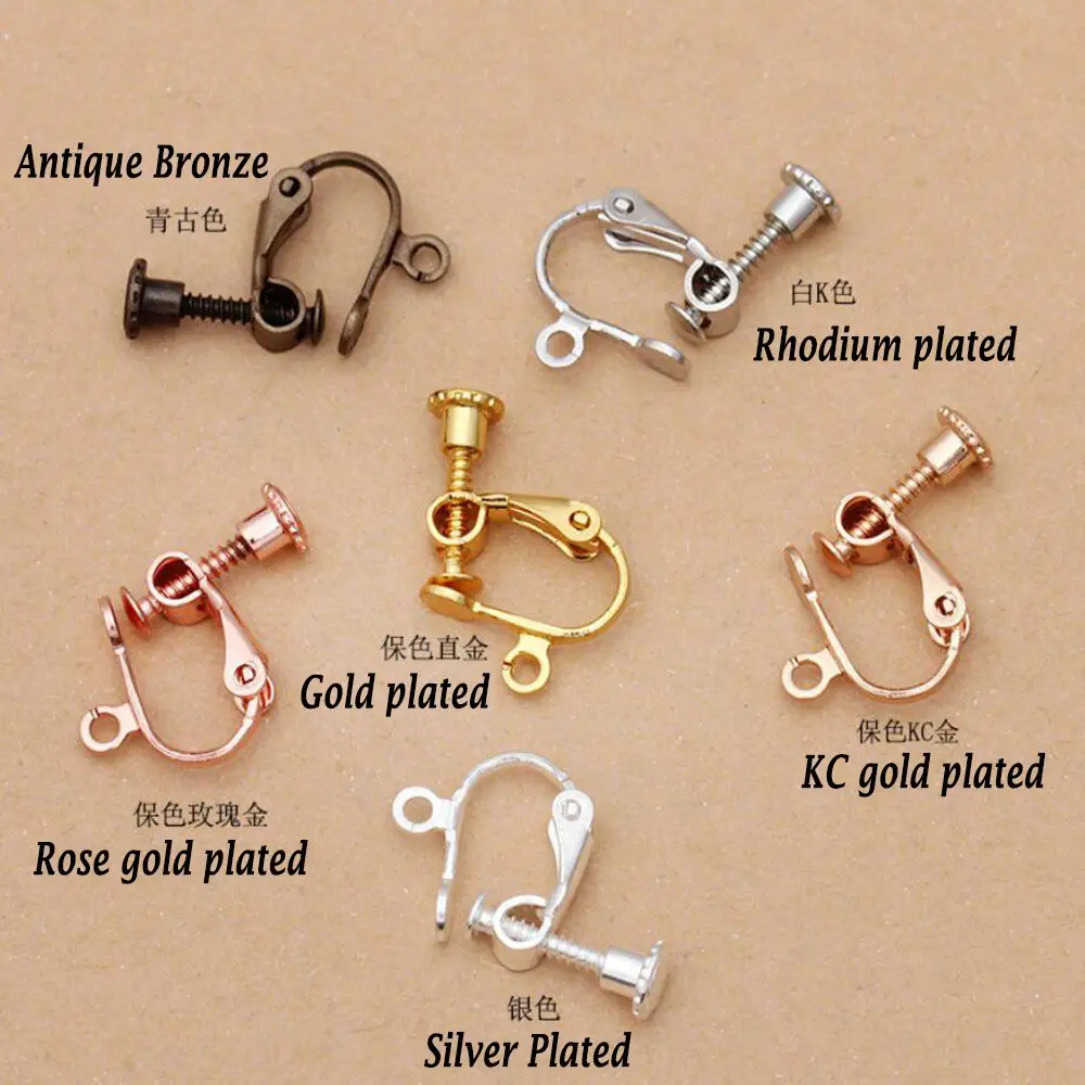 500pcs copper metal ear clip earring clips U-shaped earrings without earhole earring jewelry findings & accessories