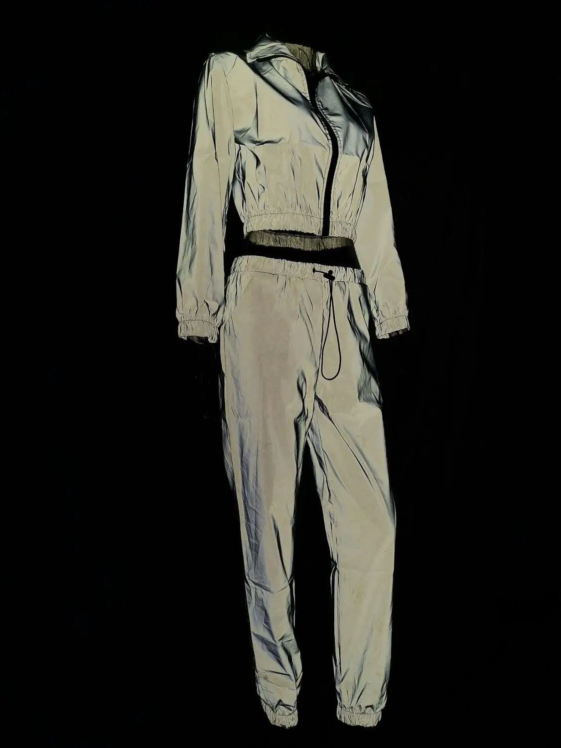 2019 Взрывные Модели Женская мода Новый светящийся светоотражающий костюм для