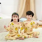 Пижама для девочек, из 2 предметов, хлопковая, с длинным рукавом