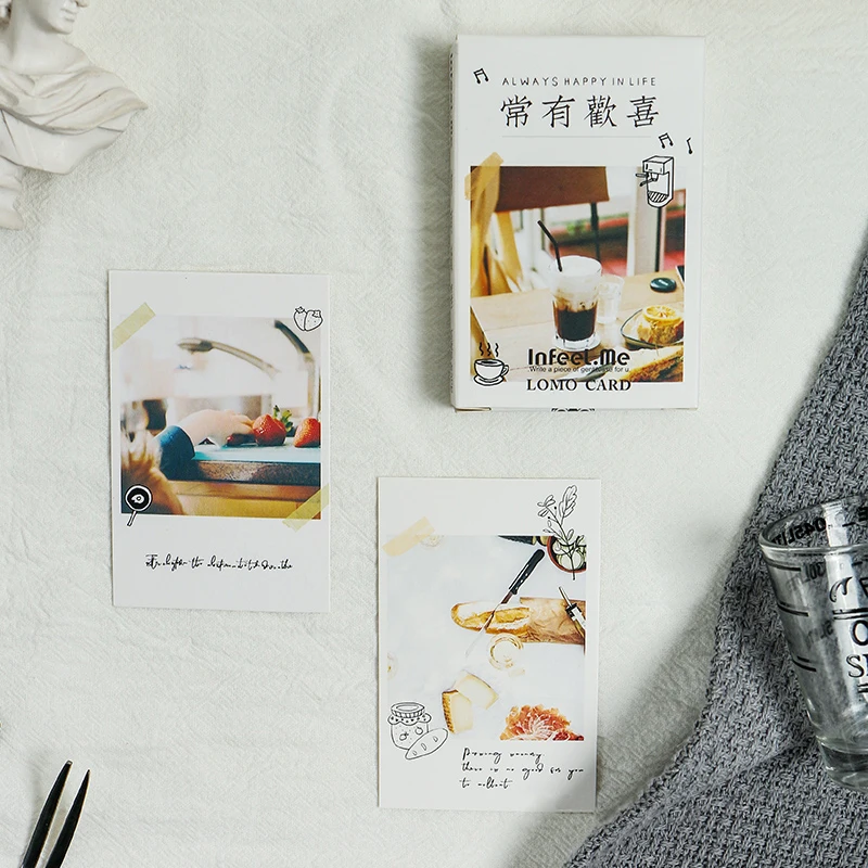 28 шт./кор. счастливую жизнь карты красивая фотография декорации Творческий lomo