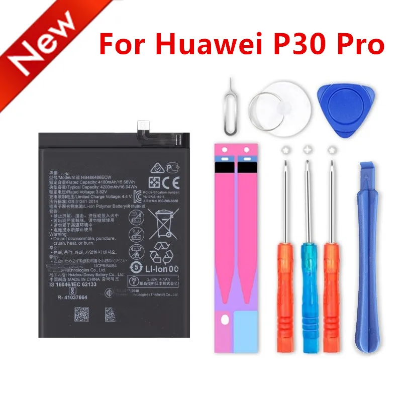 

NEW Replacement Battery HB486486ECW For Huawei P30 Pro Mate20 Pro Mate 20 Pro Authentic Phone Battery 4200mAh