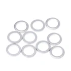 Алюминиевая прокладка для шурупов велосипедная звездочка, серебристая, 1 мм, 10 шт.