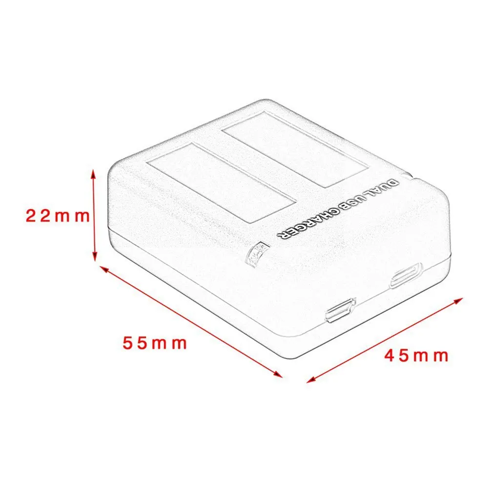 Зарядное устройство USB для камеры портативное зарядное с двумя слотами зарядки