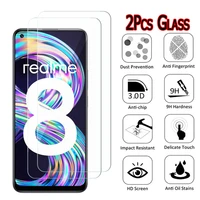 2 1pcs premium glass for realme 8 rmx3085 cover screen phone protection film on realme8 explosion proof tempered glass
