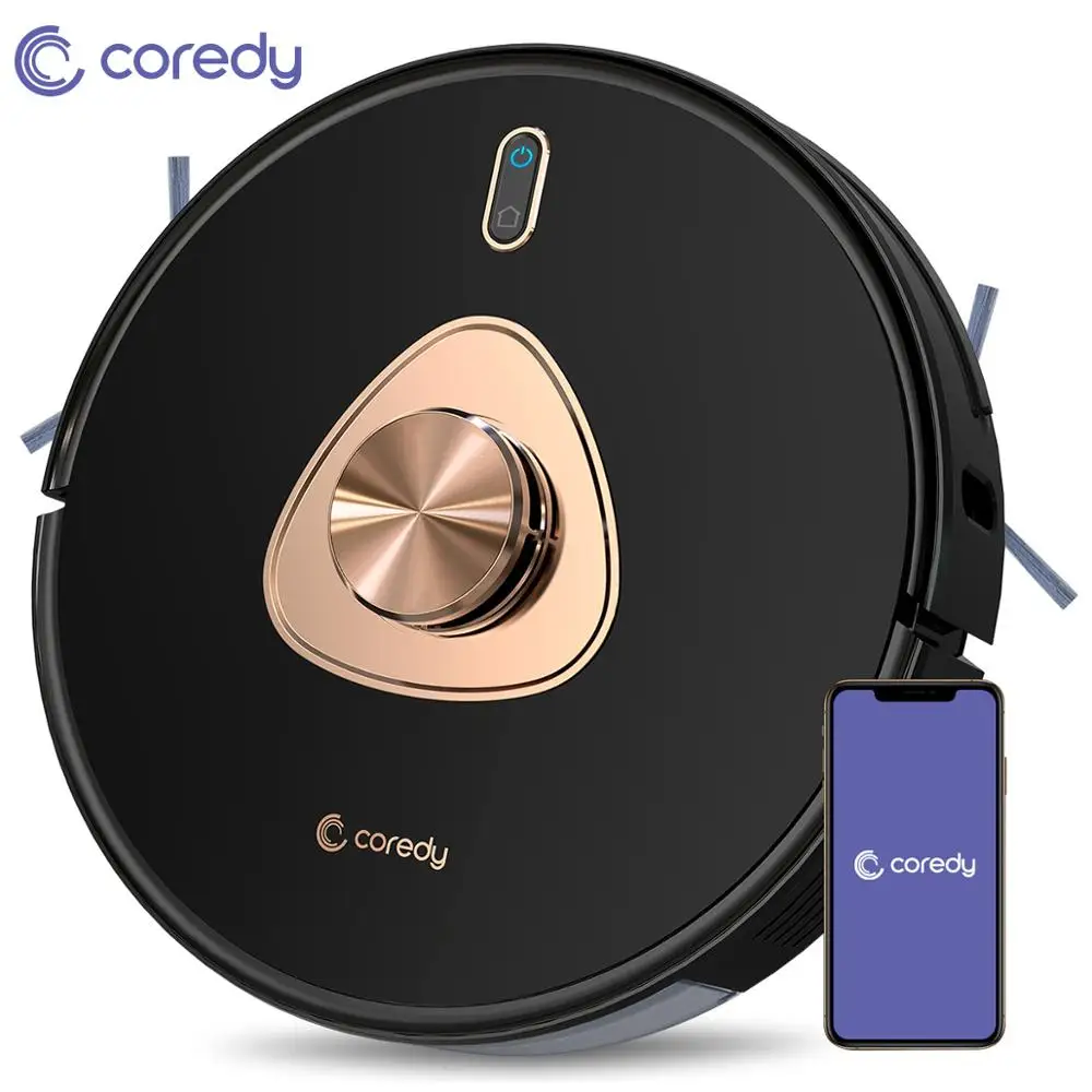 Coredy L900 Robot Vacuum Cleaner Smart Laser Navigation Precision AI Mapping Technology Works with Alexa Robotic Mop Carpet WiFi