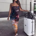 Женское платье-туника без рукавов KYKU, разноцветное облегающее платье с 3D-принтом туники в стиле бохо, лето 2019