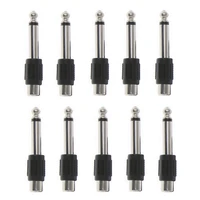 10pcs 6 5mm to 3 5mm jack sound mixer microphone connector converter adapter audio video cables connector converter